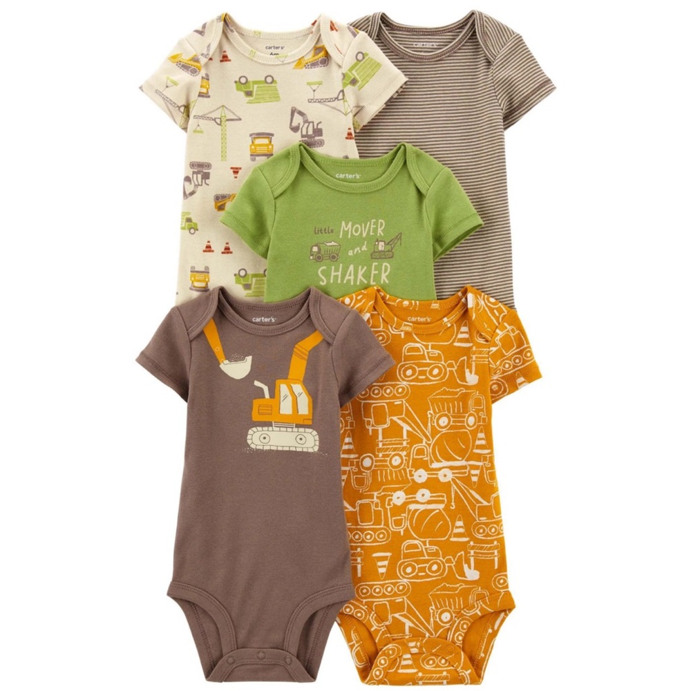 Baby Boy Carter’s 5-pack Short-Sleeve Bodysuits